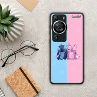 Thumbnail for Θήκη Huawei P60 Stitch And Angel από τη Smartfits με σχέδιο στο πίσω μέρος και μαύρο περίβλημα | Huawei P60 Stitch And Angel Case with Colorful Back and Black Bezels