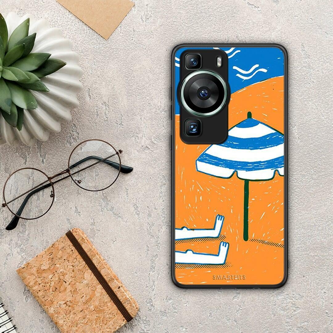 Θήκη Huawei P60 Summering από τη Smartfits με σχέδιο στο πίσω μέρος και μαύρο περίβλημα | Huawei P60 Summering Case with Colorful Back and Black Bezels