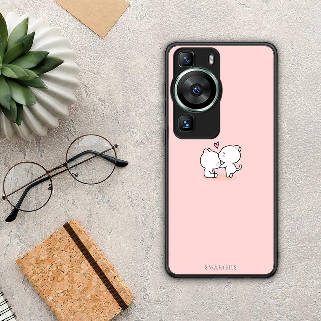 Θήκη Huawei P60 Valentine Love από τη Smartfits με σχέδιο στο πίσω μέρος και μαύρο περίβλημα | Huawei P60 Valentine Love Case with Colorful Back and Black Bezels