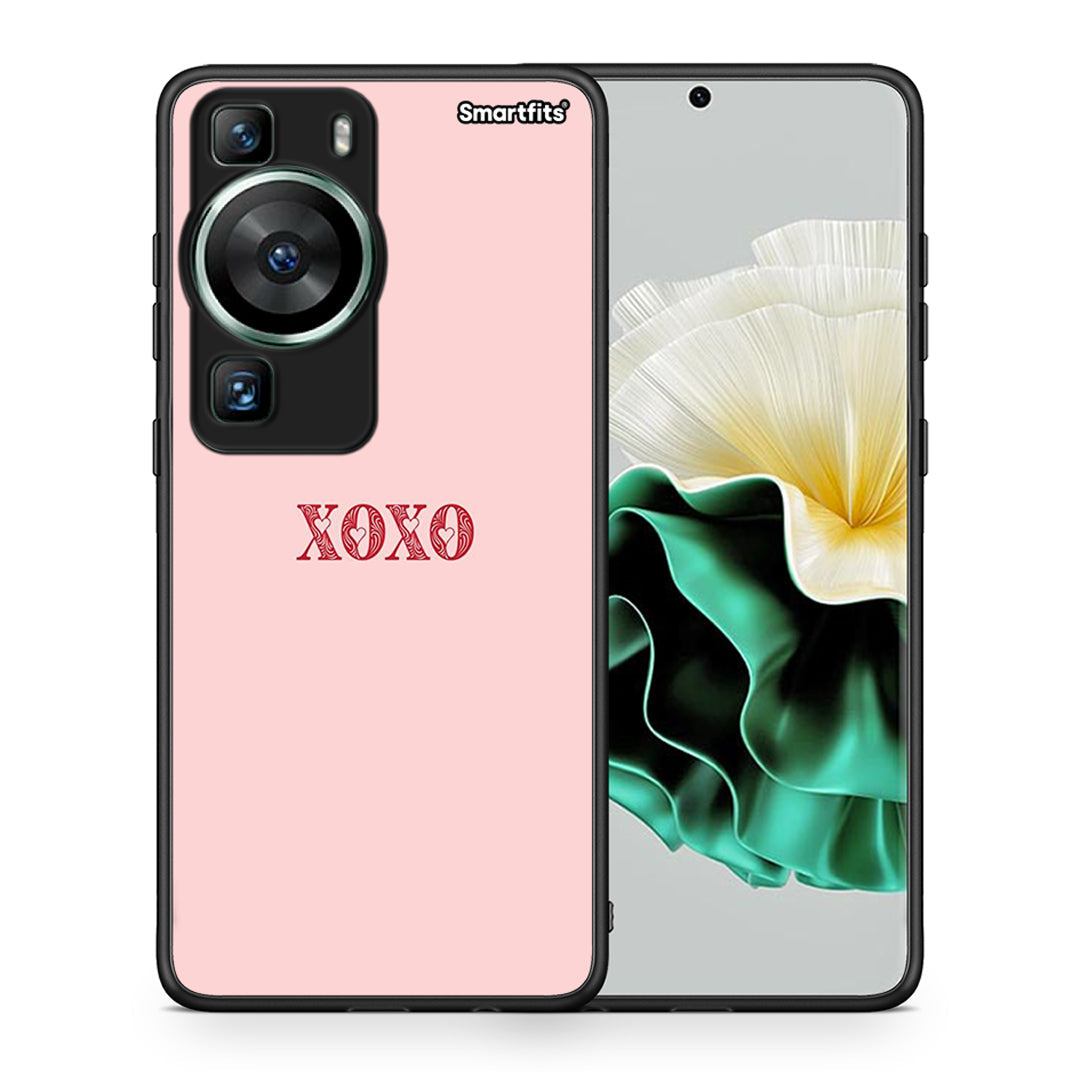 Θήκη Huawei P60 XOXO Love από τη Smartfits με σχέδιο στο πίσω μέρος και μαύρο περίβλημα | Huawei P60 XOXO Love Case with Colorful Back and Black Bezels