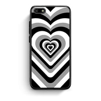 Thumbnail for Huawei Y5 2018 Black Hearts θήκη από τη Smartfits με σχέδιο στο πίσω μέρος και μαύρο περίβλημα | Smartphone case with colorful back and black bezels by Smartfits