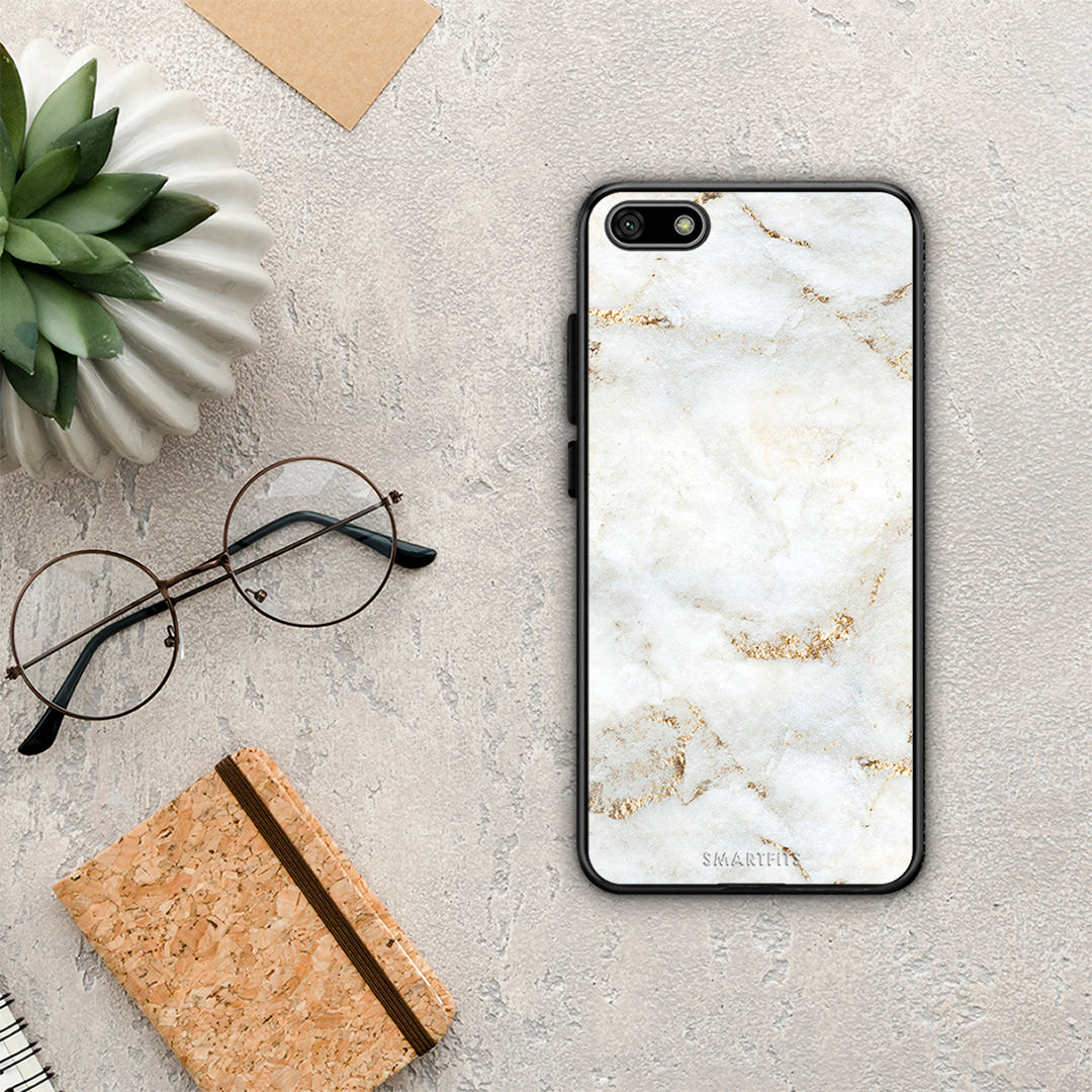 White Gold Marble - Huawei Y5 2018 / Honor 7S θήκη