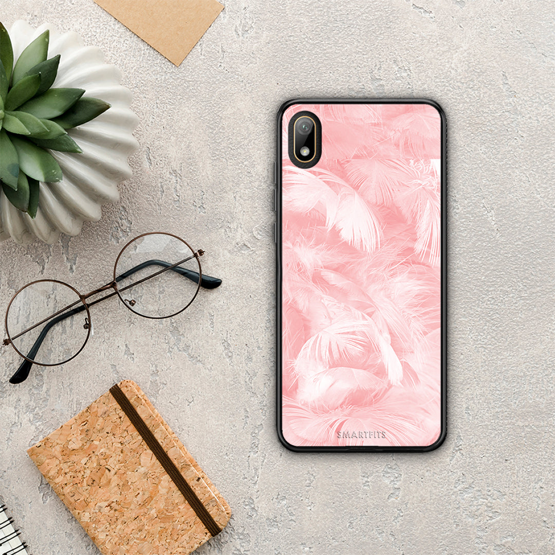 Boho Pink Feather - Huawei Y5 2019 θήκη