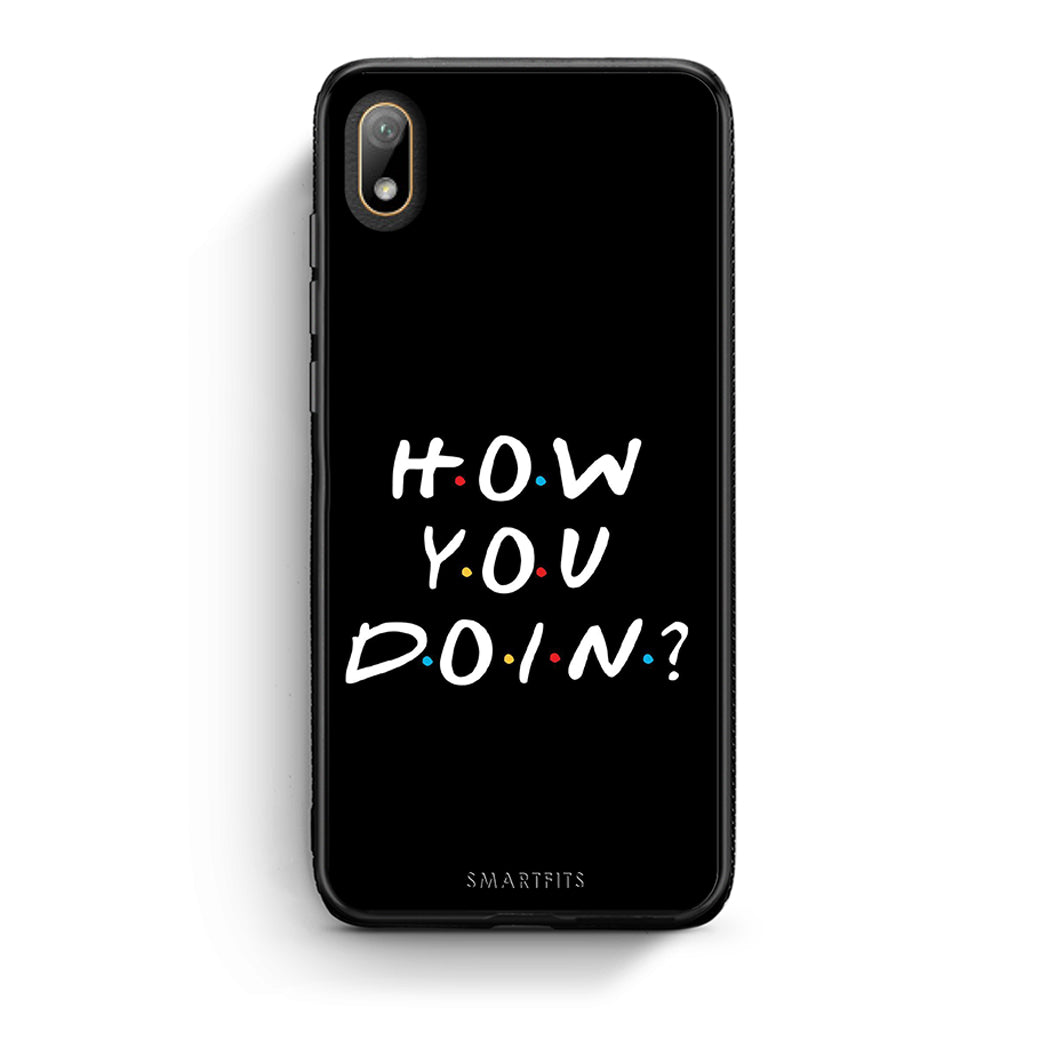 Huawei Y5 2019 How You Doin θήκη από τη Smartfits με σχέδιο στο πίσω μέρος και μαύρο περίβλημα | Smartphone case with colorful back and black bezels by Smartfits