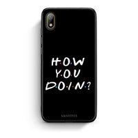 Thumbnail for Huawei Y5 2019 How You Doin θήκη από τη Smartfits με σχέδιο στο πίσω μέρος και μαύρο περίβλημα | Smartphone case with colorful back and black bezels by Smartfits