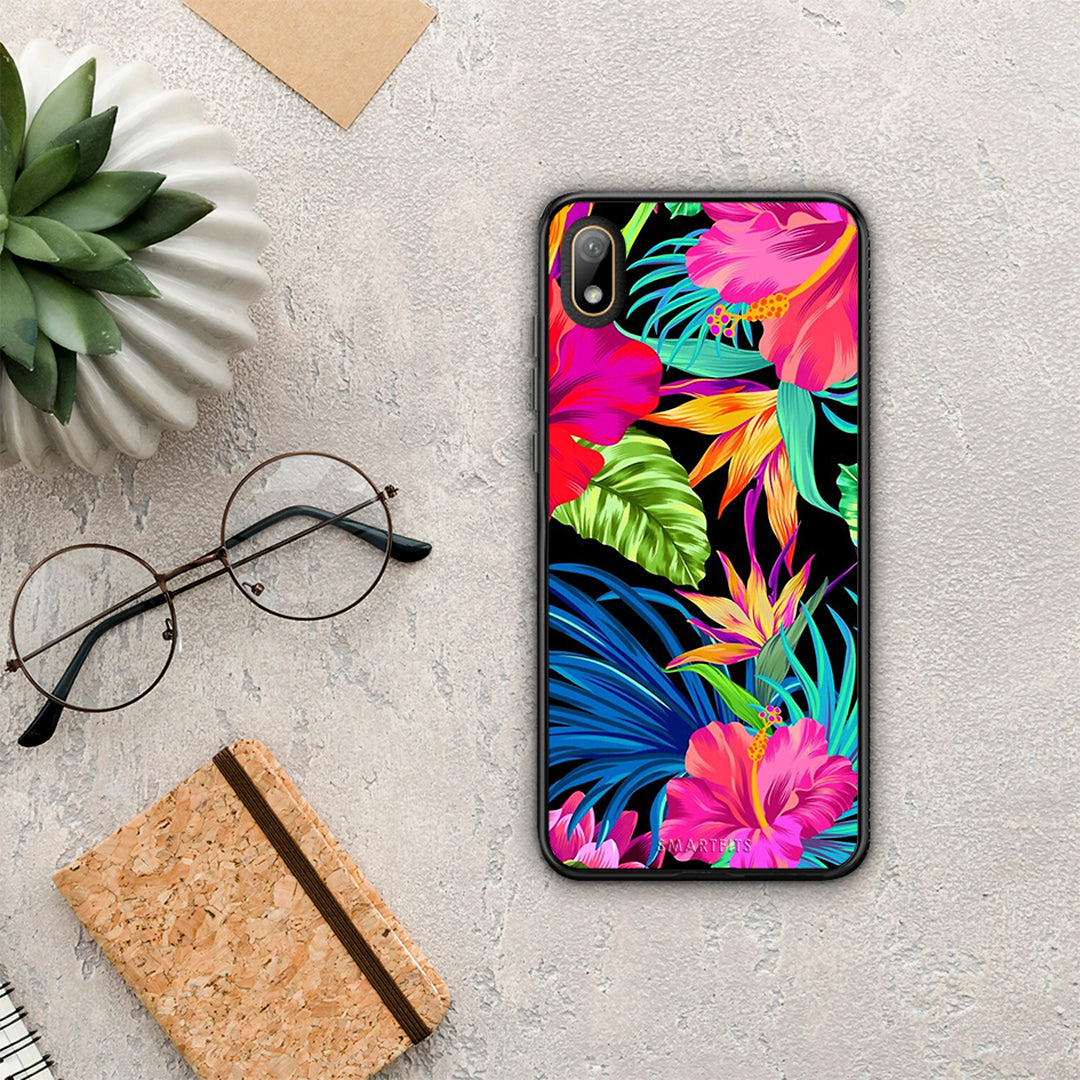 Tropical Flowers - Huawei Y5 2019 θήκη