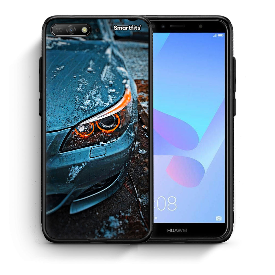 Θήκη Huawei Y6 2018 Bmw E60 από τη Smartfits με σχέδιο στο πίσω μέρος και μαύρο περίβλημα | Huawei Y6 2018 Bmw E60 case with colorful back and black bezels