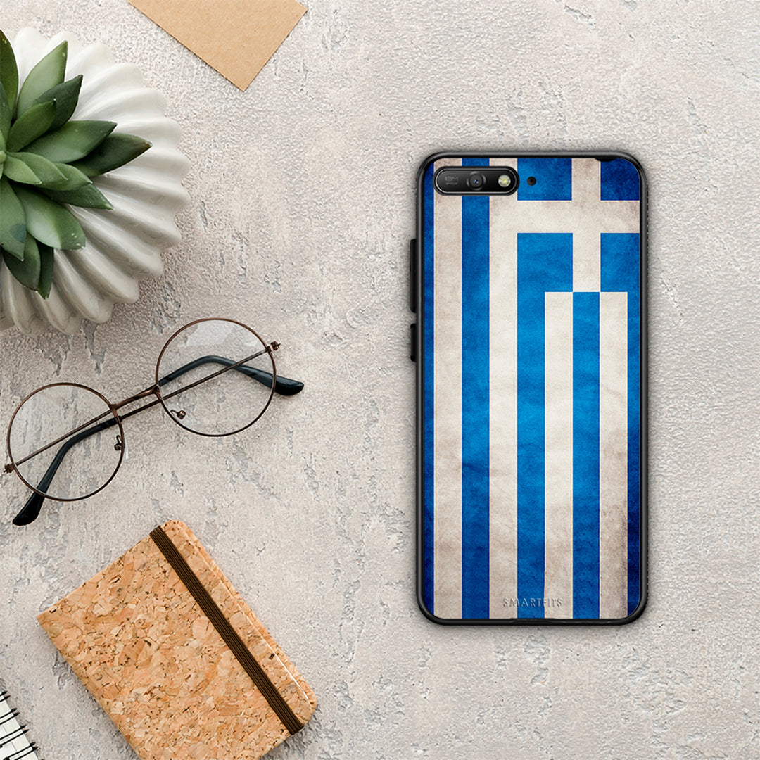 Flag Greek - Huawei Y6 2018 / Honor 7A θήκη