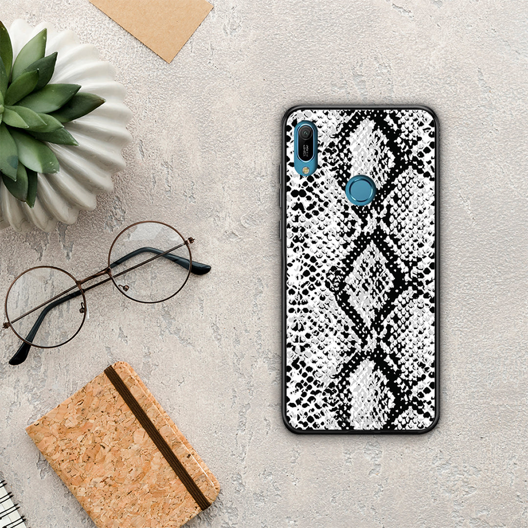 Animal White Snake - Huawei Y6 2019 θήκη