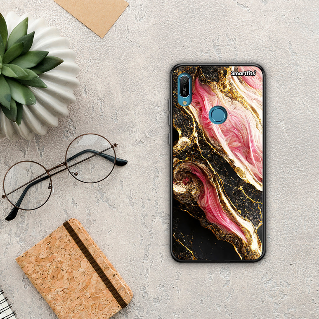 Glamorous Pink Marble - Huawei Y6 2019 θήκη