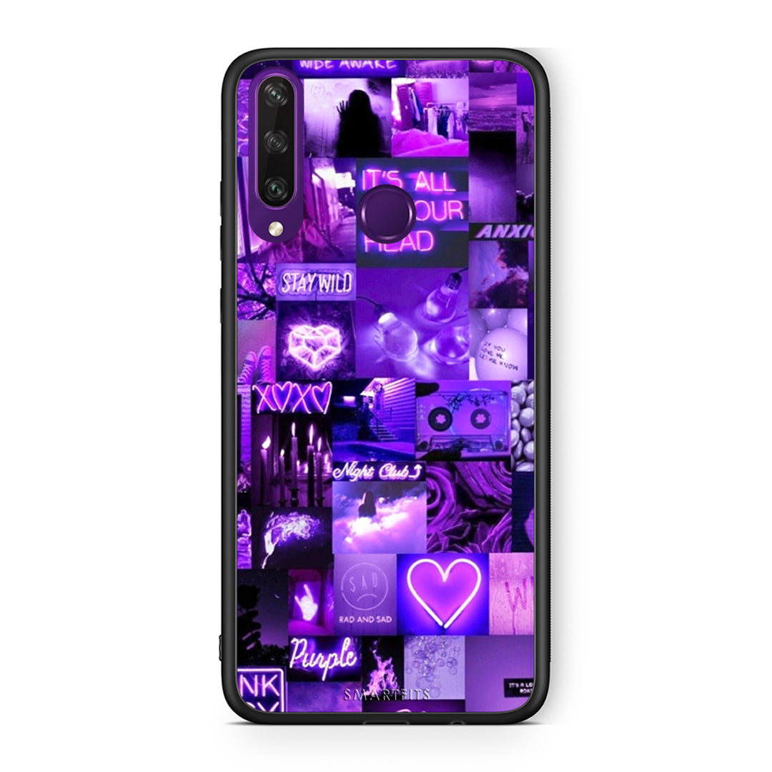 Huawei Y6p Collage Stay Wild Θήκη Αγίου Βαλεντίνου από τη Smartfits με σχέδιο στο πίσω μέρος και μαύρο περίβλημα | Smartphone case with colorful back and black bezels by Smartfits