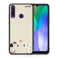 Thumbnail for Θήκη Huawei Y6p Dalmatians Love από τη Smartfits με σχέδιο στο πίσω μέρος και μαύρο περίβλημα | Huawei Y6p Dalmatians Love case with colorful back and black bezels
