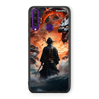 Thumbnail for Huawei Y6p Dragons Fight θήκη από τη Smartfits με σχέδιο στο πίσω μέρος και μαύρο περίβλημα | Smartphone case with colorful back and black bezels by Smartfits