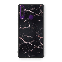 Thumbnail for 4 - Huawei Y6p  Black Rosegold Marble case, cover, bumper