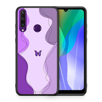 Thumbnail for Θήκη Αγίου Βαλεντίνου Huawei Y6p Purple Mariposa από τη Smartfits με σχέδιο στο πίσω μέρος και μαύρο περίβλημα | Huawei Y6p Purple Mariposa case with colorful back and black bezels