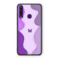 Thumbnail for Huawei Y6p Purple Mariposa Θήκη Αγίου Βαλεντίνου από τη Smartfits με σχέδιο στο πίσω μέρος και μαύρο περίβλημα | Smartphone case with colorful back and black bezels by Smartfits