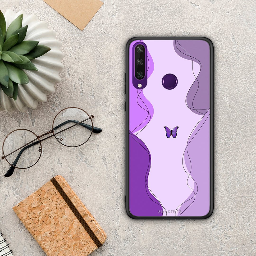 Purple Mariposa - Huawei Y6p θήκη