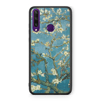 Thumbnail for Huawei Y6p White Blossoms θήκη από τη Smartfits με σχέδιο στο πίσω μέρος και μαύρο περίβλημα | Smartphone case with colorful back and black bezels by Smartfits