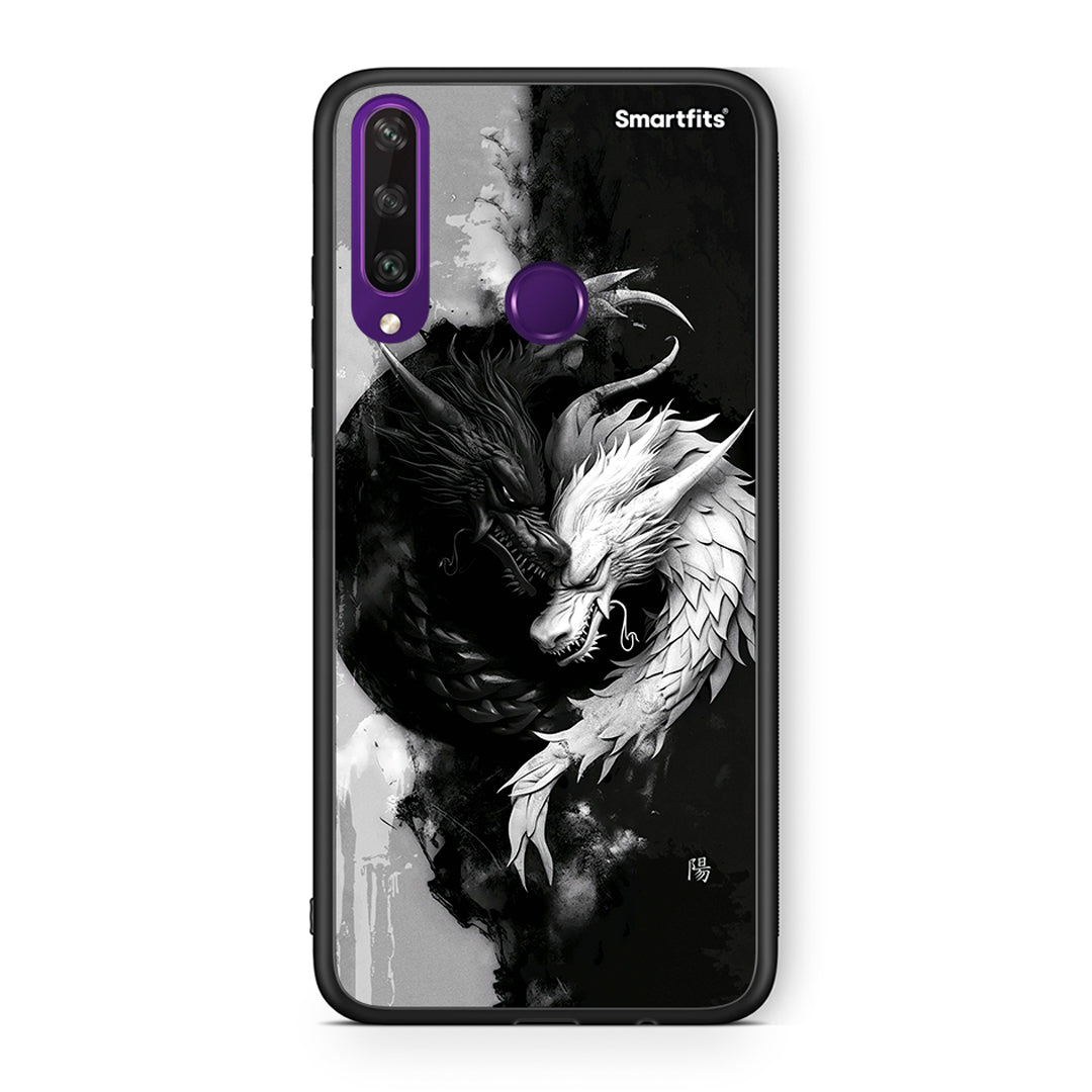 Huawei Y6p Yin Yang Θήκη από τη Smartfits με σχέδιο στο πίσω μέρος και μαύρο περίβλημα | Smartphone case with colorful back and black bezels by Smartfits