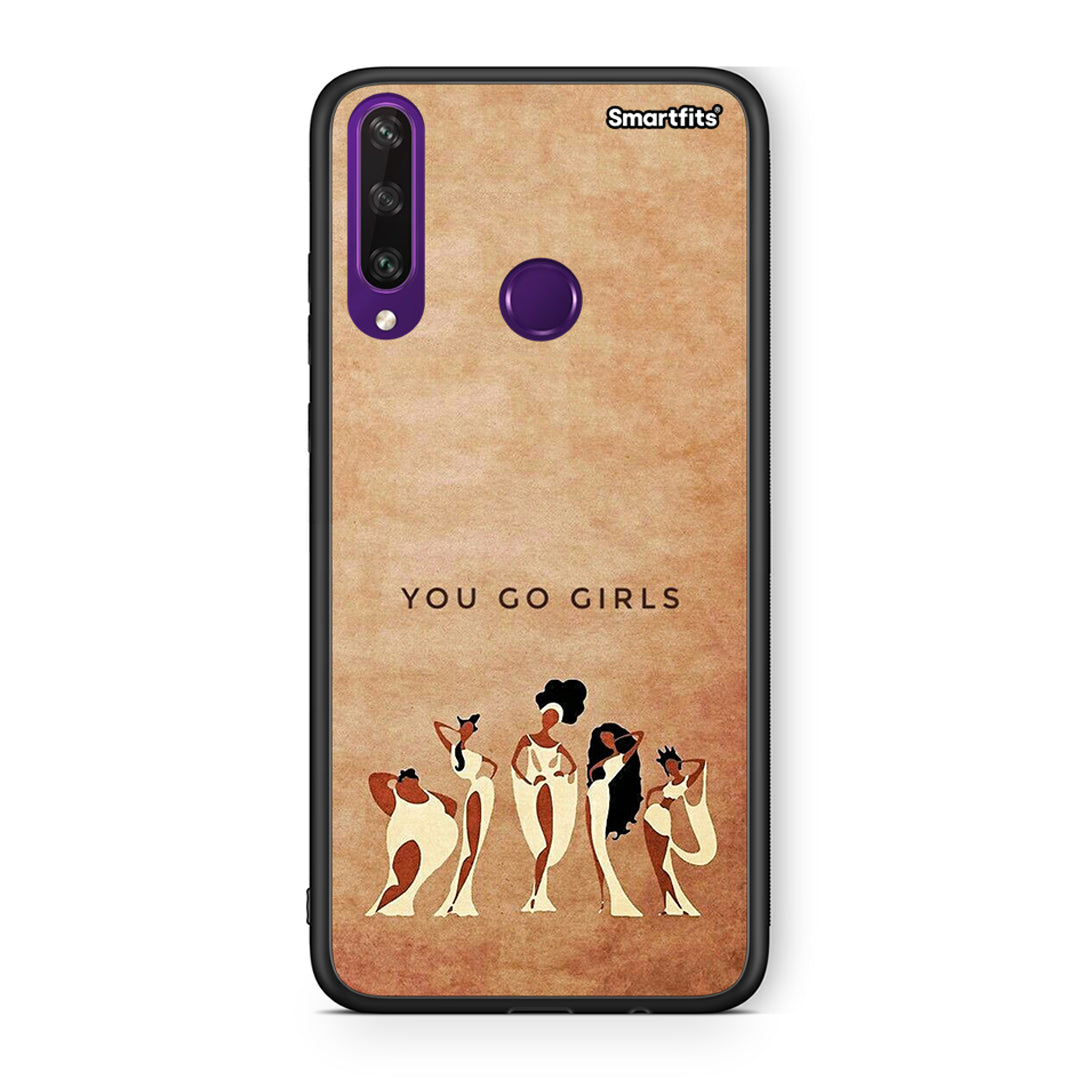 Huawei Y6p You Go Girl θήκη από τη Smartfits με σχέδιο στο πίσω μέρος και μαύρο περίβλημα | Smartphone case with colorful back and black bezels by Smartfits