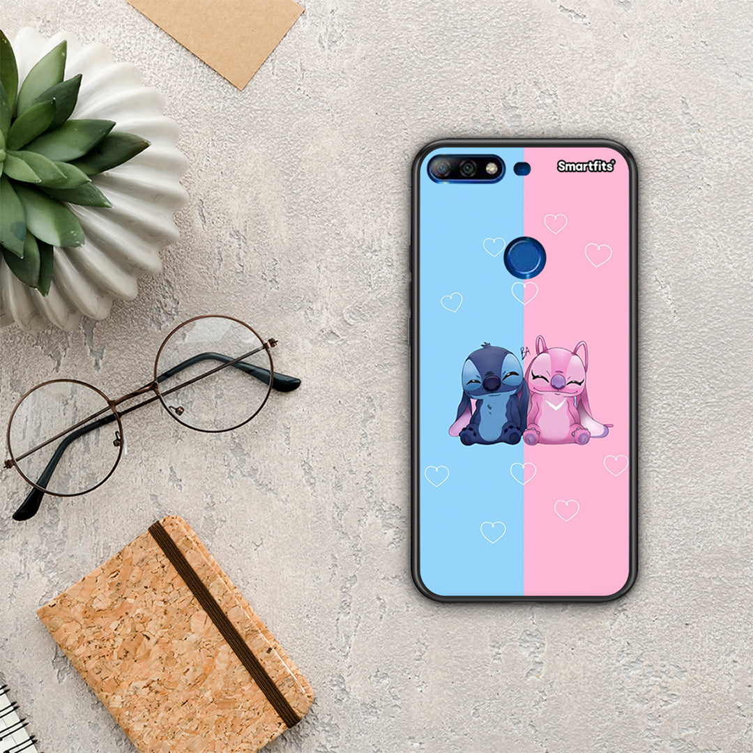 Stitch And Angel - Huawei Y7 2018 / Prime Y7 2018 / Honor 7C θήκη