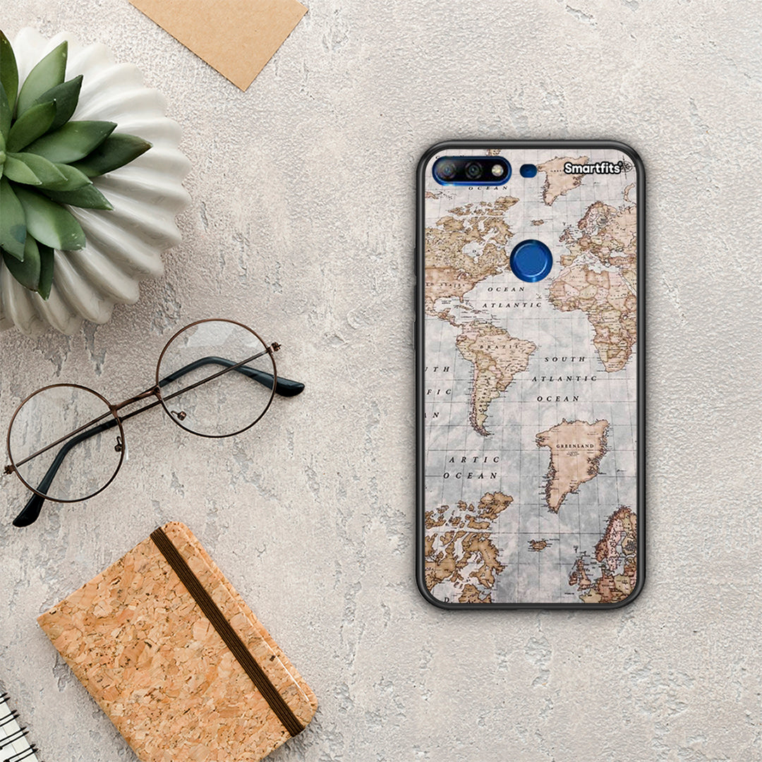 World Map - Huawei Y7 2018 / Prime Y7 2018 / Honor 7C θήκη