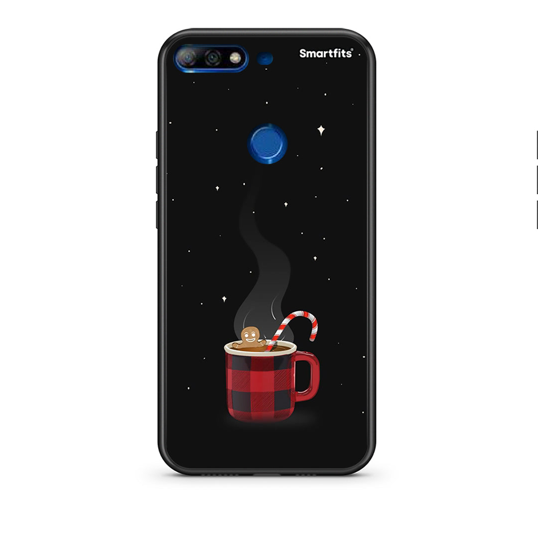 Huawei Y7 2018 Xmas Bathing θήκη από τη Smartfits με σχέδιο στο πίσω μέρος και μαύρο περίβλημα | Smartphone case with colorful back and black bezels by Smartfits