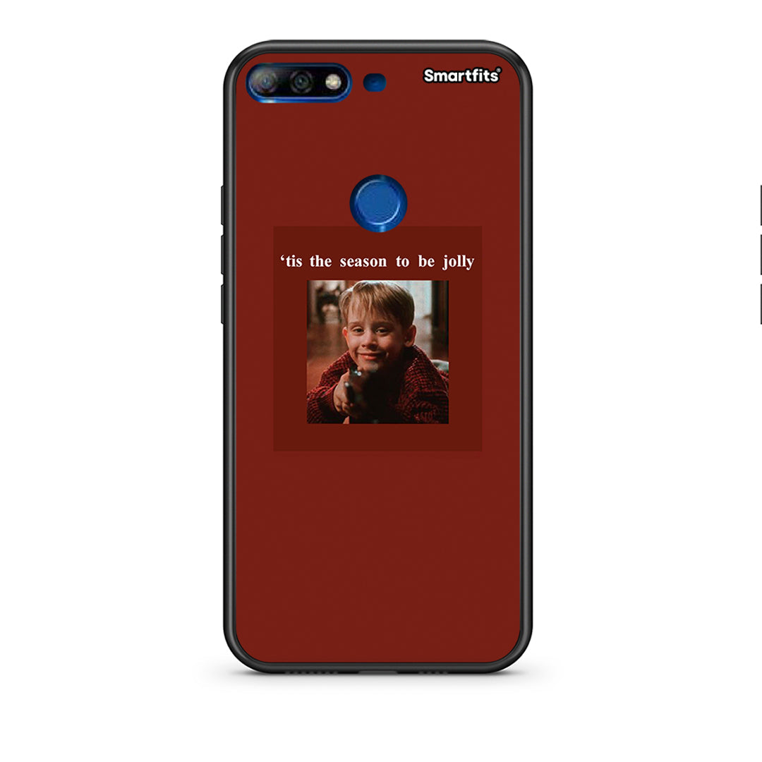 Huawei Y7 2018 Xmas Ultimate Spirit θήκη από τη Smartfits με σχέδιο στο πίσω μέρος και μαύρο περίβλημα | Smartphone case with colorful back and black bezels by Smartfits