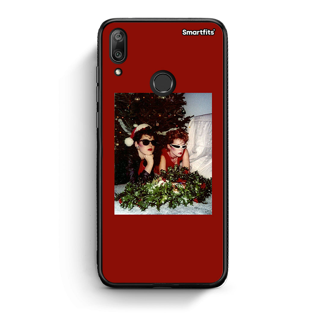 Huawei Y7 2019 Waiting For Xmas θήκη από τη Smartfits με σχέδιο στο πίσω μέρος και μαύρο περίβλημα | Smartphone case with colorful back and black bezels by Smartfits