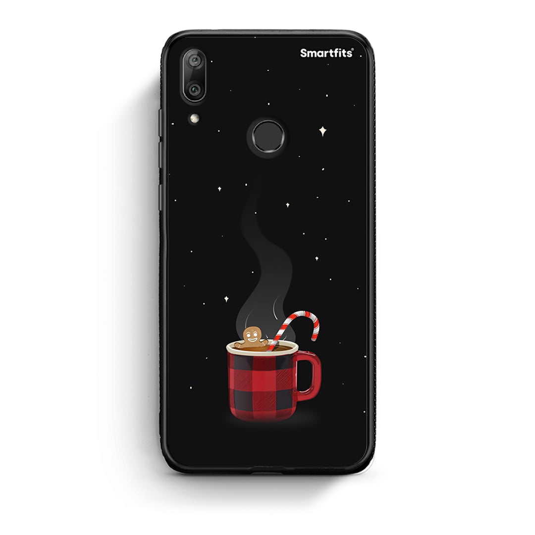 Huawei Y7 2019 Xmas Bathing θήκη από τη Smartfits με σχέδιο στο πίσω μέρος και μαύρο περίβλημα | Smartphone case with colorful back and black bezels by Smartfits