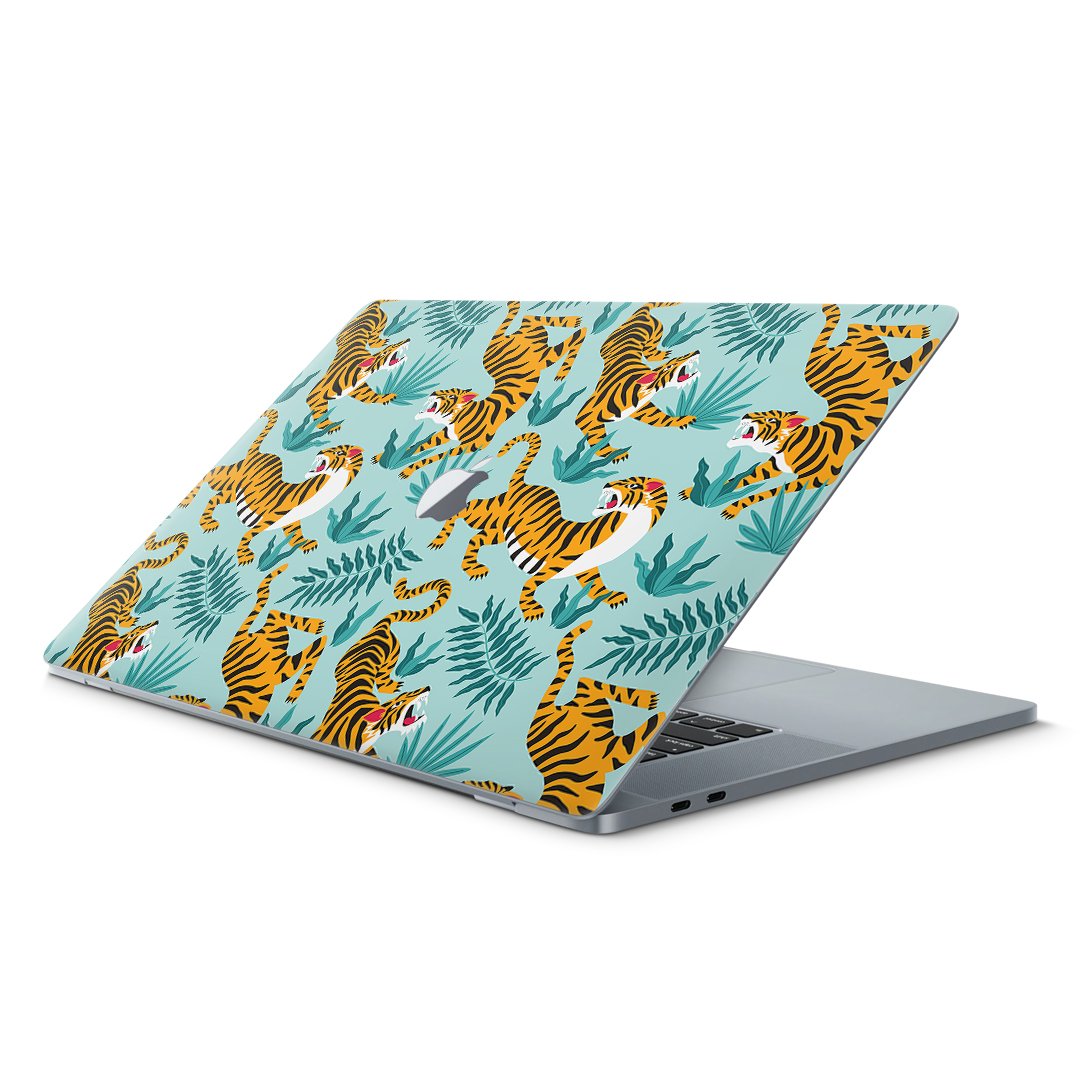 Designer Blue Tigers - Macbook Skin