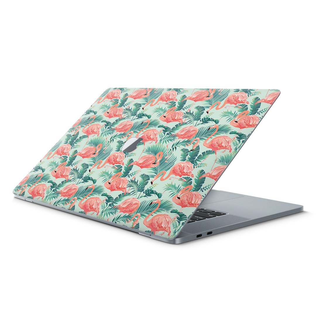 Flamingo Green Tropic - Macbook Skin