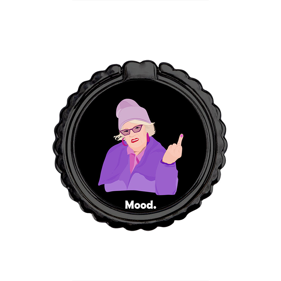 Grandma Mood Black - Μεταλλικό Δαχτυλίδι Κινητού