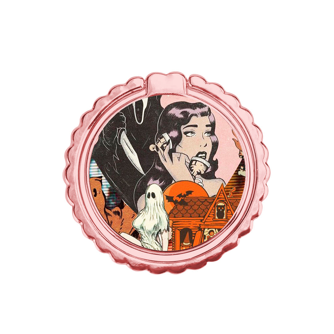 Halloween Collage - Μεταλλικό Δαχτυλίδι Κινητού