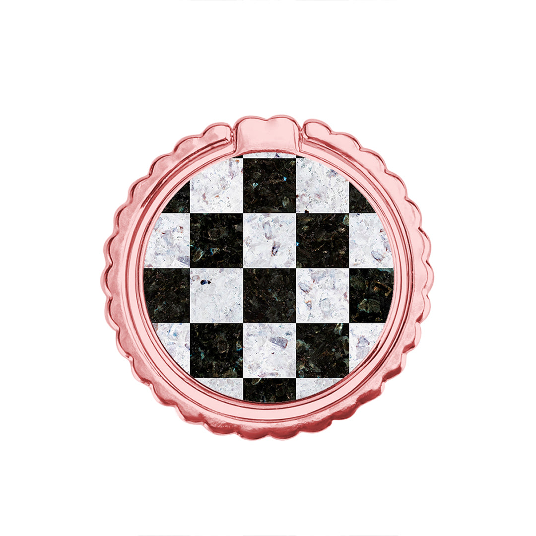Marble Square Geometric - Μεταλλικό Δαχτυλίδι Κινητού