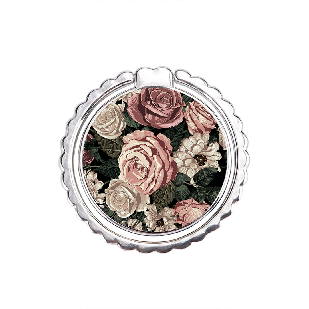 Flower Wild Roses - Μεταλλικό Δαχτυλίδι Κινητού