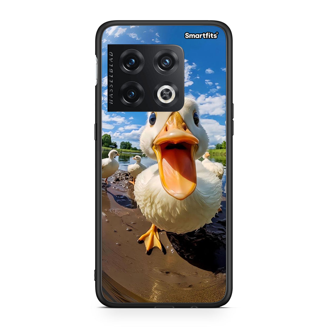 OnePlus 10 Pro Duck Face θήκη από τη Smartfits με σχέδιο στο πίσω μέρος και μαύρο περίβλημα | Smartphone case with colorful back and black bezels by Smartfits