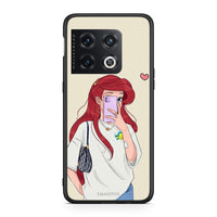 Thumbnail for OnePlus 10 Pro Walking Mermaid Θήκη από τη Smartfits με σχέδιο στο πίσω μέρος και μαύρο περίβλημα | Smartphone case with colorful back and black bezels by Smartfits