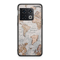 Thumbnail for OnePlus 10 Pro World Map θήκη από τη Smartfits με σχέδιο στο πίσω μέρος και μαύρο περίβλημα | Smartphone case with colorful back and black bezels by Smartfits