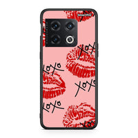 Thumbnail for OnePlus 10 Pro XOXO Lips θήκη από τη Smartfits με σχέδιο στο πίσω μέρος και μαύρο περίβλημα | Smartphone case with colorful back and black bezels by Smartfits