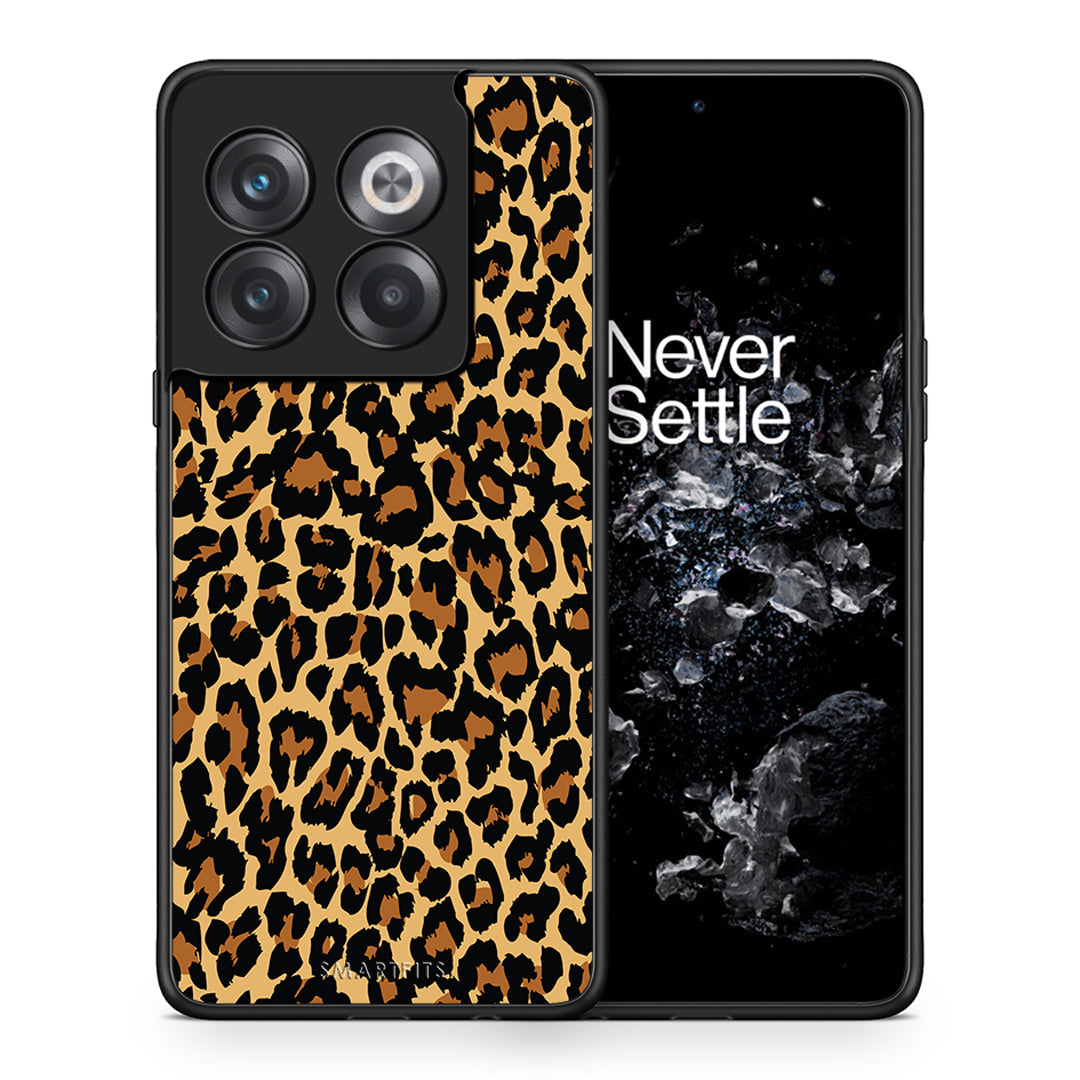 Θήκη OnePlus 10T Leopard Animal από τη Smartfits με σχέδιο στο πίσω μέρος και μαύρο περίβλημα | OnePlus 10T Leopard Animal case with colorful back and black bezels