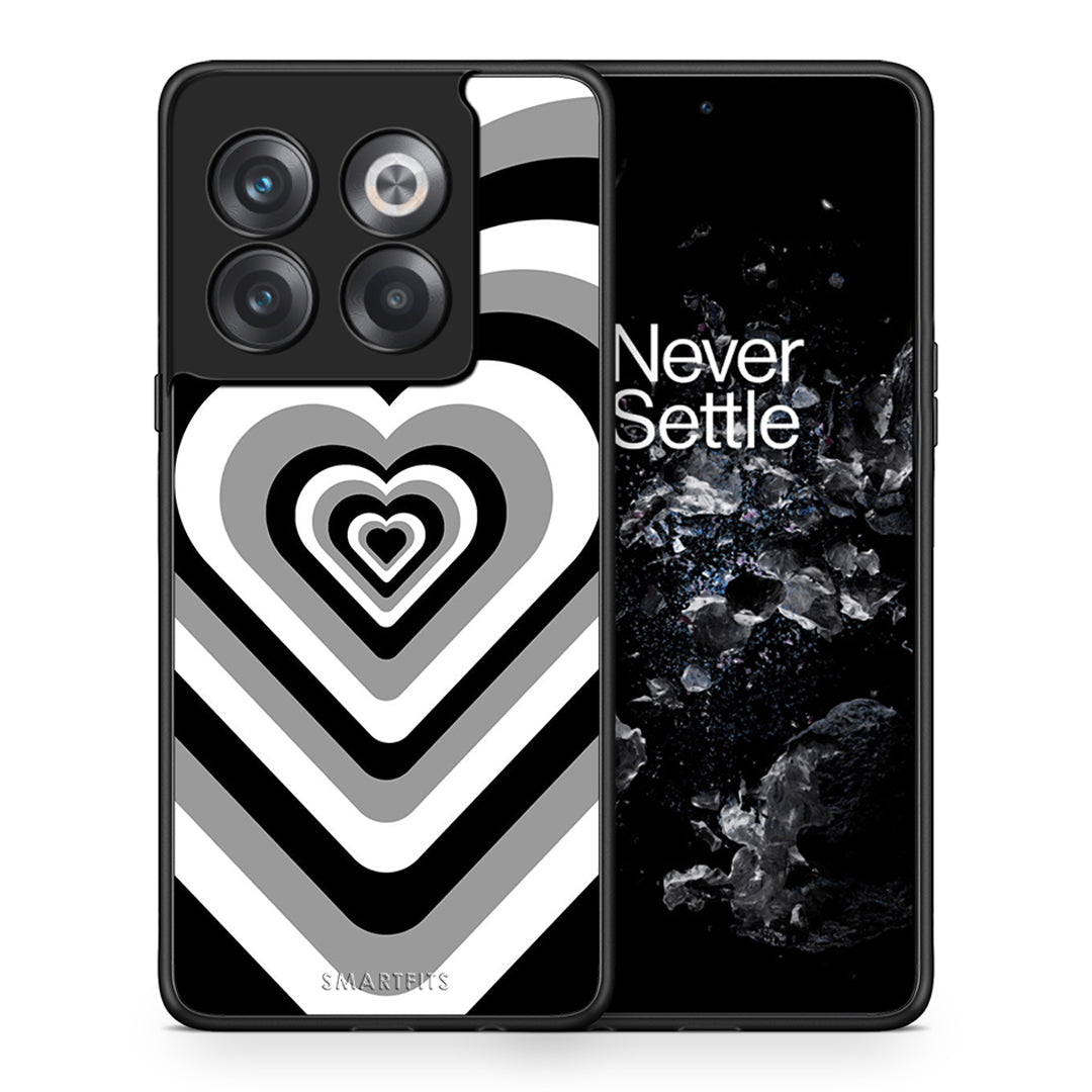 Θήκη OnePlus 10T Black Hearts από τη Smartfits με σχέδιο στο πίσω μέρος και μαύρο περίβλημα | OnePlus 10T Black Hearts case with colorful back and black bezels