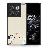 Thumbnail for Θήκη OnePlus 10T Dalmatians Love από τη Smartfits με σχέδιο στο πίσω μέρος και μαύρο περίβλημα | OnePlus 10T Dalmatians Love case with colorful back and black bezels