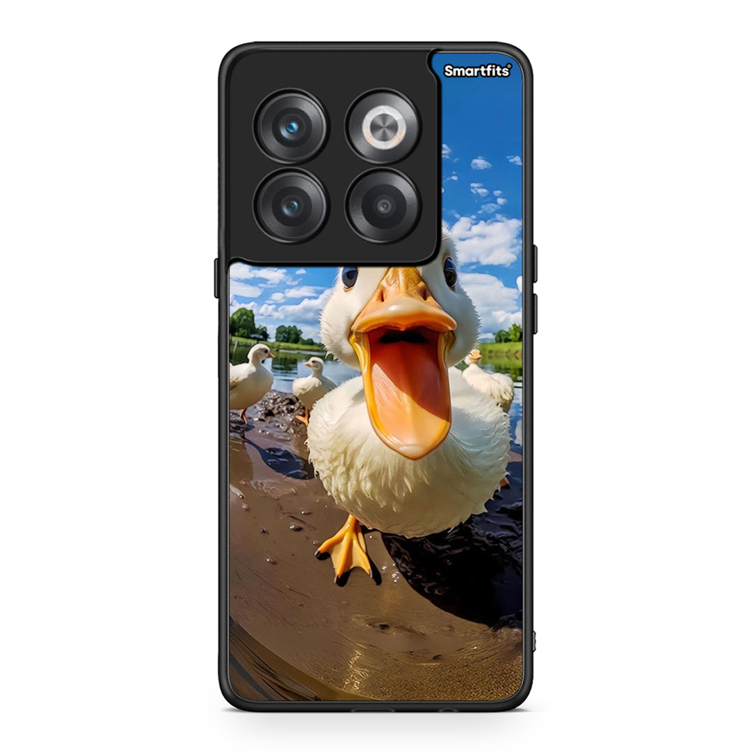 OnePlus 10T Duck Face θήκη από τη Smartfits με σχέδιο στο πίσω μέρος και μαύρο περίβλημα | Smartphone case with colorful back and black bezels by Smartfits