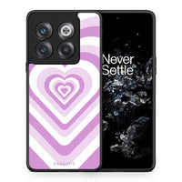 Thumbnail for Θήκη OnePlus 10T Lilac Hearts από τη Smartfits με σχέδιο στο πίσω μέρος και μαύρο περίβλημα | OnePlus 10T Lilac Hearts case with colorful back and black bezels