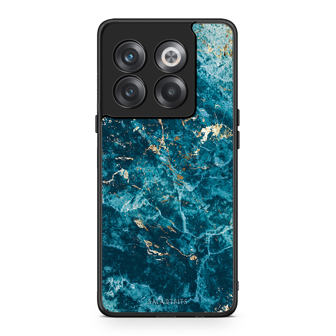 OnePlus 10T Marble Blue θήκη από τη Smartfits με σχέδιο στο πίσω μέρος και μαύρο περίβλημα | Smartphone case with colorful back and black bezels by Smartfits