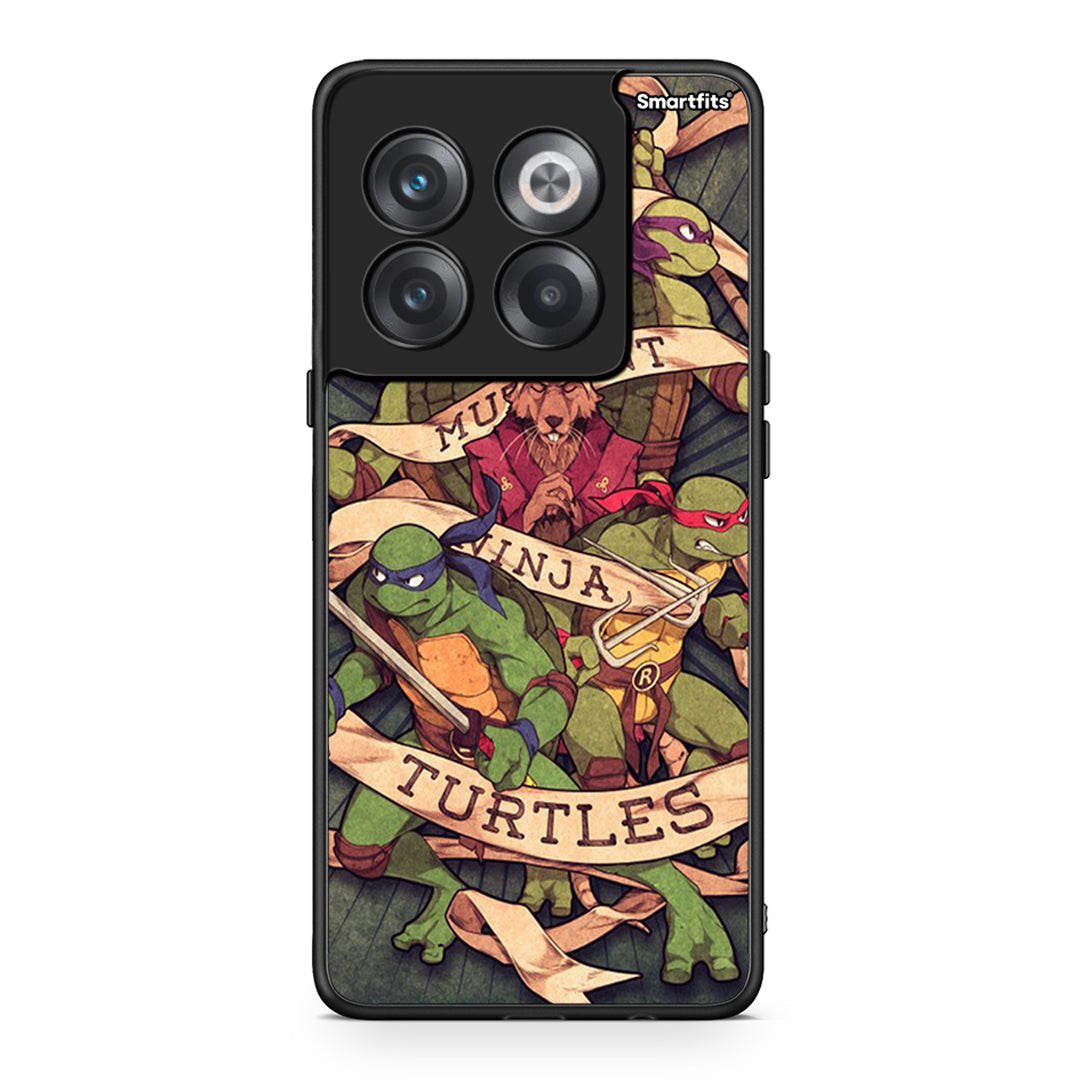 OnePlus 10T Ninja Turtles θήκη από τη Smartfits με σχέδιο στο πίσω μέρος και μαύρο περίβλημα | Smartphone case with colorful back and black bezels by Smartfits