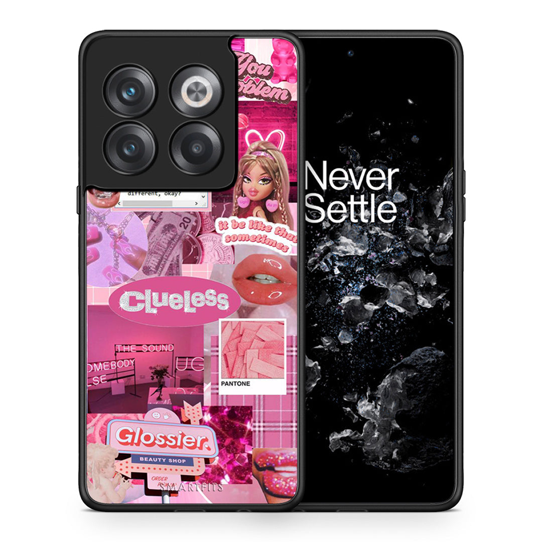 Θήκη Αγίου Βαλεντίνου OnePlus 10T Pink Love από τη Smartfits με σχέδιο στο πίσω μέρος και μαύρο περίβλημα | OnePlus 10T Pink Love case with colorful back and black bezels