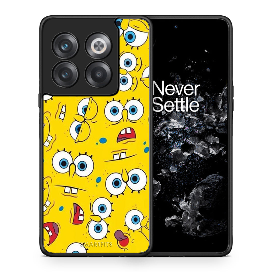 Θήκη OnePlus 10T Sponge PopArt από τη Smartfits με σχέδιο στο πίσω μέρος και μαύρο περίβλημα | OnePlus 10T Sponge PopArt case with colorful back and black bezels