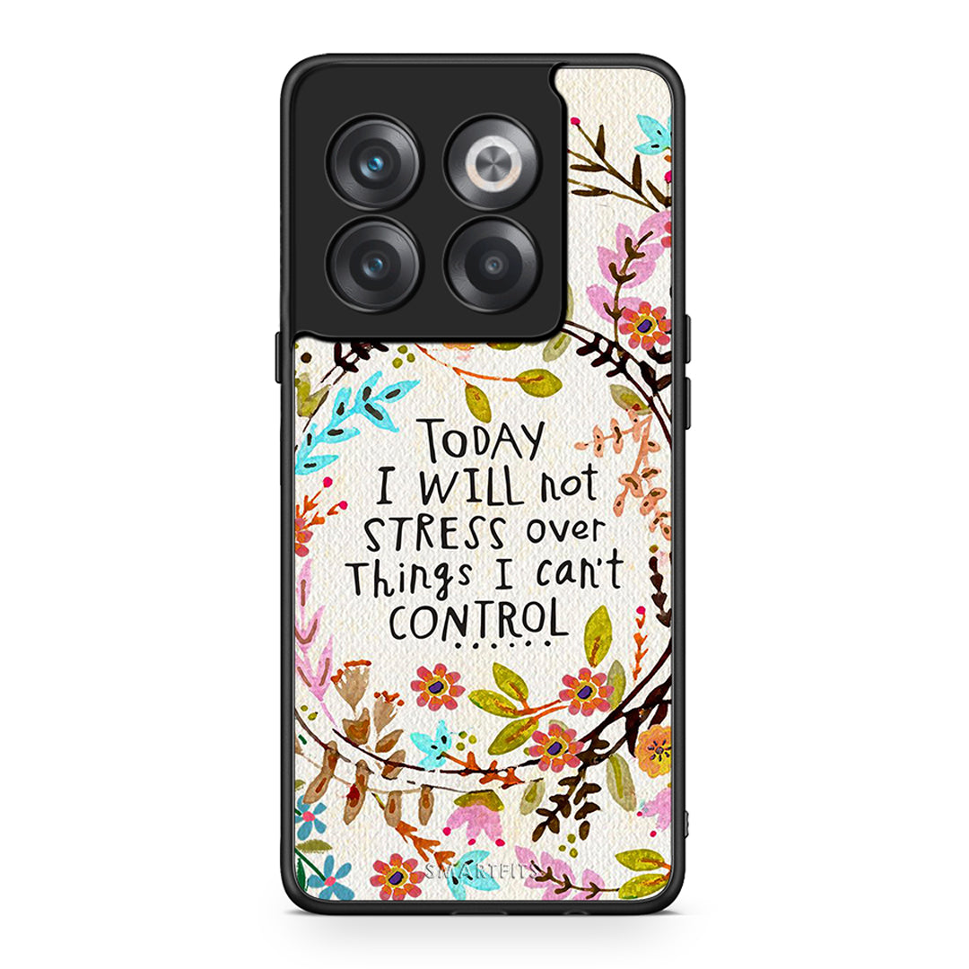 OnePlus 10T Stress Over θήκη από τη Smartfits με σχέδιο στο πίσω μέρος και μαύρο περίβλημα | Smartphone case with colorful back and black bezels by Smartfits